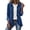 #0185-Dark Blue, variant on Women's Denim Ruffled Open Front Long Sleeve Jacket with Decorative Button for Casual Daily Wear and Outdoor Activities