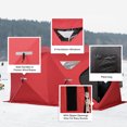 thumbnail image 4 of Outsunny 8 People Ice Fishing Shelter Pop-up Ice Fishing Tent, Red, 4 of 10