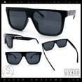 thumbnail image 2 of Kush Brush Logo Mens 90s Flat Top Horn Rim Plastic Urban Sunglasses [Shiny Black - Black], 2 of 8