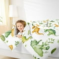 thumbnail image 3 of Manfei Green Orange dinosaur Bedding Comforter Set,Happy Camping Twin Comforter Sets,Green Rustic Leaves Bedding Set For Boy Teens,Luxury Bedroom Decor Reversible,2 Pieces, 3 of 7