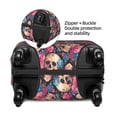 thumbnail image 4 of Balery Luggage Cover Skull Blue Flower Print Suitcase Covers for Luggage Elastic Washable Suitcase Protector Fits 18-32 Inch Luggage-X-Large, 4 of 9