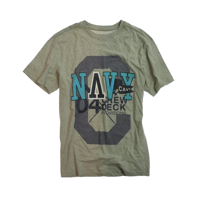 CAVI Playera Gráfica Tejida LS para Hombre, Gris, XX-Large