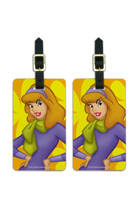 Scooby Doo Daphne Character Luggage ID Tags Suitcase Carry-On Cards - Set of 2