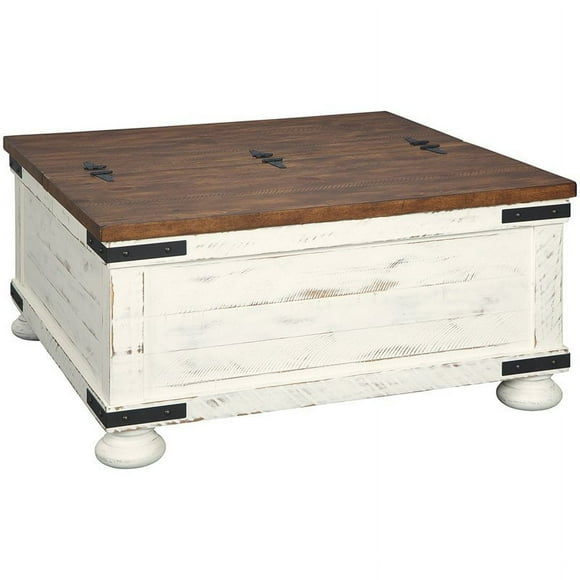 Ashley Furniture Wystfield Storage Coffee Table in Vintage White