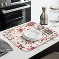 thumbnail image 3 of Pioneer Flower Floral Print Pattern Dish Drying Mat for Kitchen 1 Pack, Ultra Absorbent Microfiber Dishes Drainer Mats,16"x18", 3 of 6