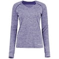 thumbnail image 3 of Holloway Sportswear L Womens Electrify Coolcore® Long Sleeve Tee Purple Heather 222770, 3 of 5