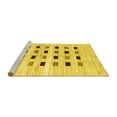 thumbnail image 2 of Ahgly Company Machine Washable Indoor Rectangle Solid Yellow Modern Area Rugs, 8' x 10', 2 of 4