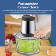 thumbnail image 4 of YOPTOP Dual Speed Food Processor 300W Electric Meat Grinder 4 Bi-Level Blades Vegetable Chopper Detachable Dishwasher Safe Food Chopper with 3L/12 Cup Glass Container for Kitchen Home Us,usplug,none, 4 of 9