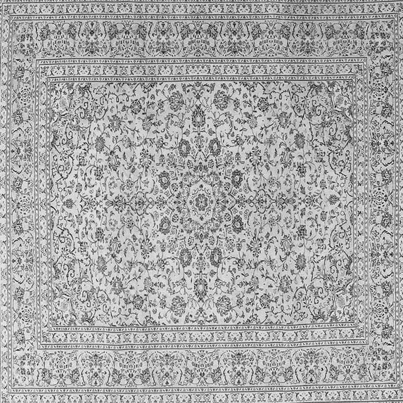 Ahgly Company Indoor Square Persian Gray Traditional Area Rugs, 5' Square