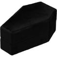 thumbnail image 3 of Velvet Coffin Ring Box Case Holder for Gothic Wedding Ceremony Jewelry Organizer Decorations (Black and Green), 3 of 13
