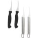 thumbnail image 1 of 4pcs Shrimp Deveiner Tools Stainless Steel Shrimp Peelers Shrimp Cleaner Knife Seafood Tools for Eating Crab Lobster Shrimp Silver, 1 of 5