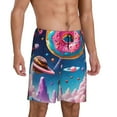 thumbnail image 2 of Wukai Colorful Donut Men’s Short Pajama Pants With Pockets Soft Sleep Pj Shorts for Men-Large, 2 of 6