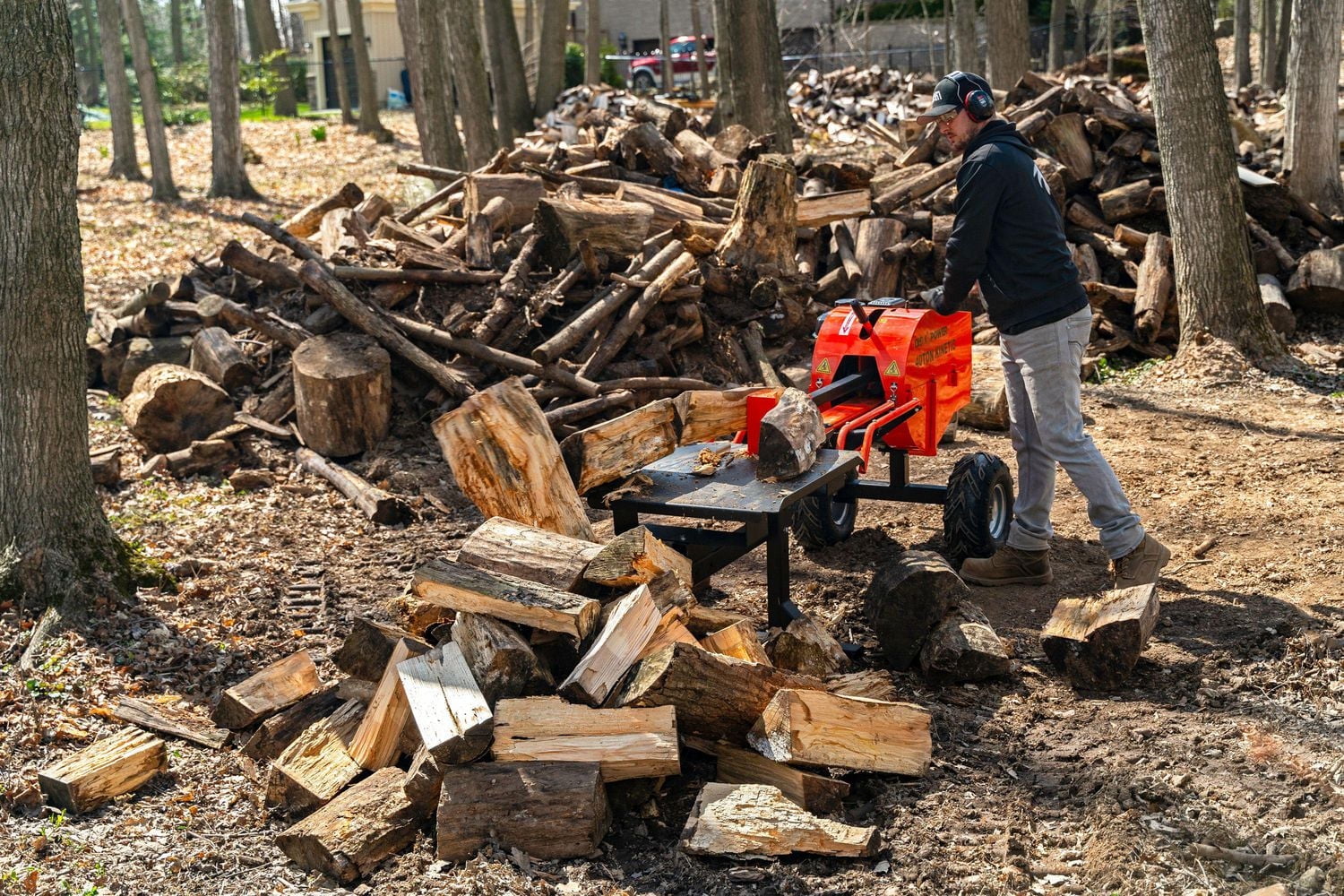 Fendeuse à bois cinétique horizontale DK2 à moteur de 7 hp