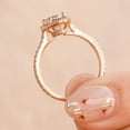 thumbnail image 5 of Cora Jewellery 1.32CT Oval Moissanite Halo Engagement Ring For Women , 14K Rose Gold, 5 of 7