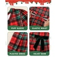 thumbnail image 6 of SANMIO Toddler Christmas Dress for Girls Plaid Dresses Red Green Long Sleeve Holiday Outfits Casual 2-7T, 6 of 7