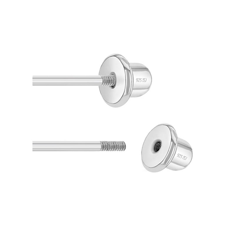 www. - 6 Sizes (3mm-9mm) Screw Back Studs Simple Clear