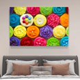 thumbnail image 4 of Colorful Cupcakes Rainbow Flower Cake Canvas Poster Bedroom Decor Sports Landscape Office Room Decor Gift,Frame-style,20x30inch(50x75cm), 4 of 8