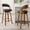 Black, variant on SUNCOZE Bar Stools Set of 2, 26 Inch Counter Height Modern Swivel Bar Chairs with PU Leather Upholstery and Solid Wood Legs, for Kitchen Island or Home Bar, Black