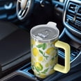 thumbnail image 6 of OBREWU Lemon Tumbler with Handle and Lid,Lemon 40oz Double Wall Vacuum Insulated Tumbler,Cups Gift for Women and Men, 6 of 7