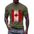 thumbnail image 3 of Pisexur Hauts pour Femmes Tendance, Hauts pour Femmes, Blouses pour Femmes Habillées Décontractées Femmes Imprimé Manches Courtes Haut à Manches Courtes Col Rond Chemise Vert Armée,S, 3 of 6