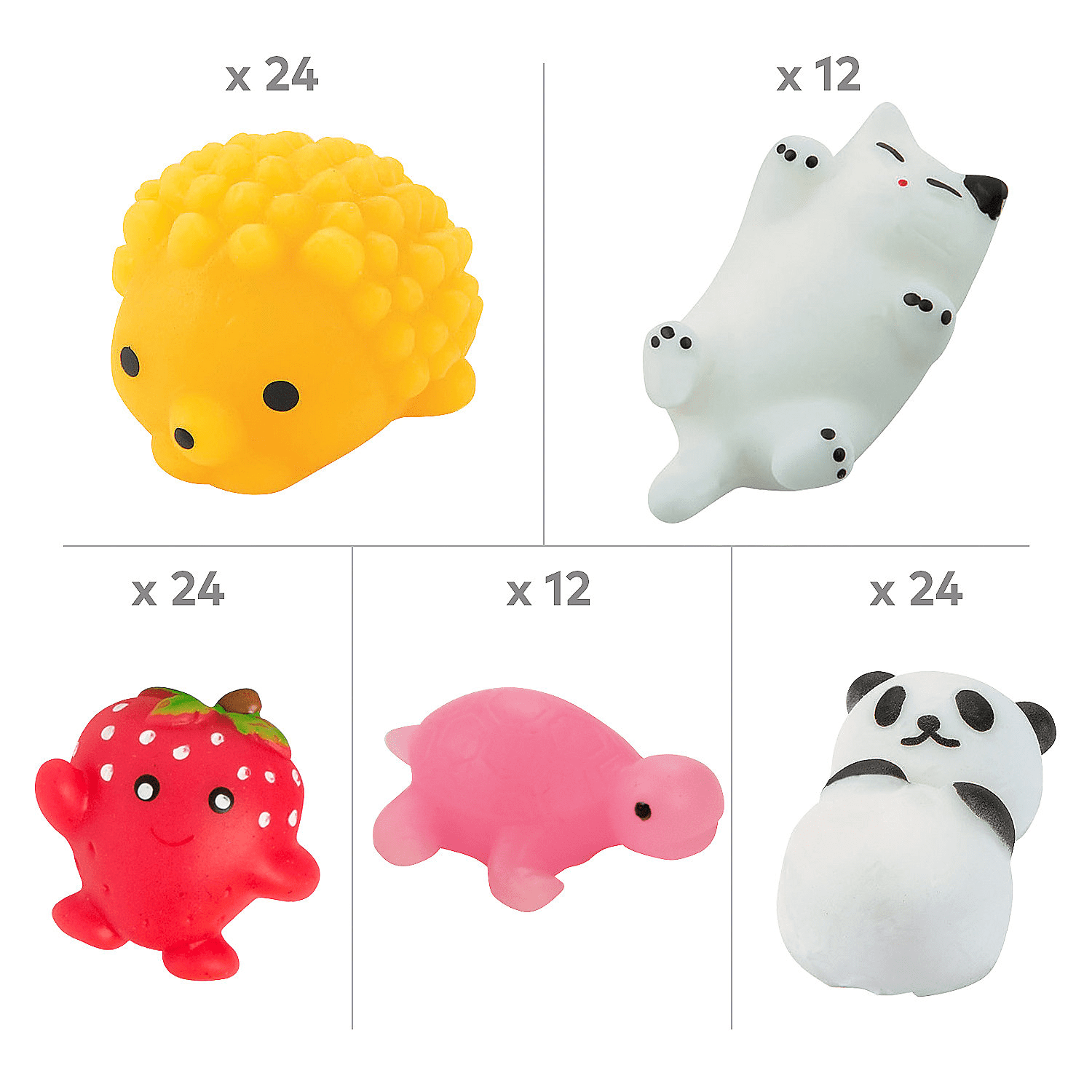 Bulk 96 Pieces Mochi Squishies Character Assortment