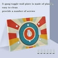 thumbnail image 3 of Yayeee Toggle Light Switch Wall Plate 3-Gang 6.37"x4.48" Decorative Outlet Cover, Colorful Circles, 3 of 7