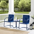 thumbnail image 2 of Afuera Living 3-Piece Metal Patio Conversation Set in Navy Gloss, 2 of 13