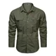 thumbnail image 3 of Camisa Cargo Militar Con Botones De Manga Larga For Hombre, 3 of 8