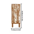 thumbnail image 3 of Rusty Metal Garden Stake, 2D 14.18 inches Garden Column Rust Steel Statue, Modern Garden Sculpture, Metal Patio Landscape Decor, Art Column for Lawn, Porch, Backyard Decoration, Style G, 3 of 9