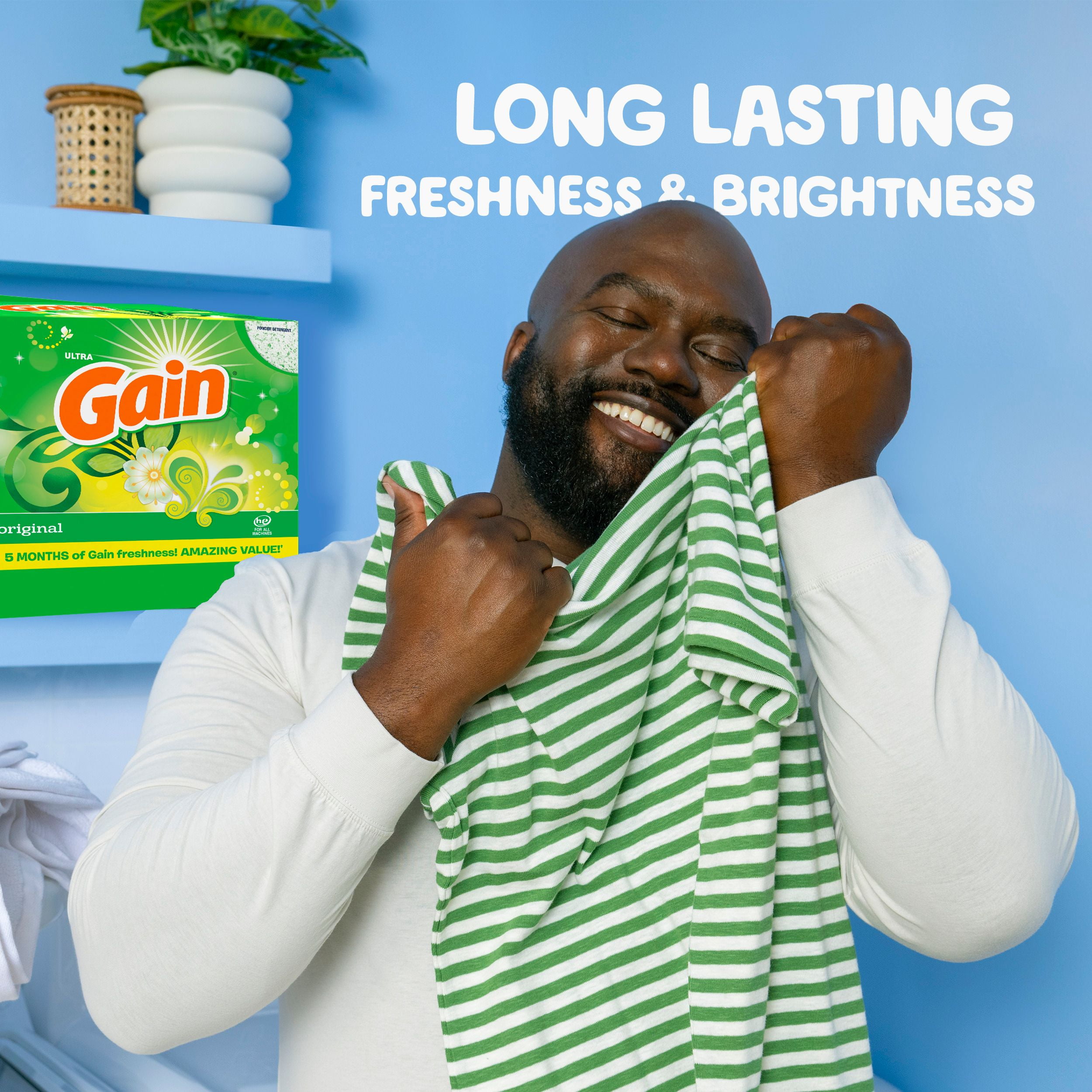 Gain Powder Laundry Detergent, Original Scent, 133 Loads, 3.4 KG