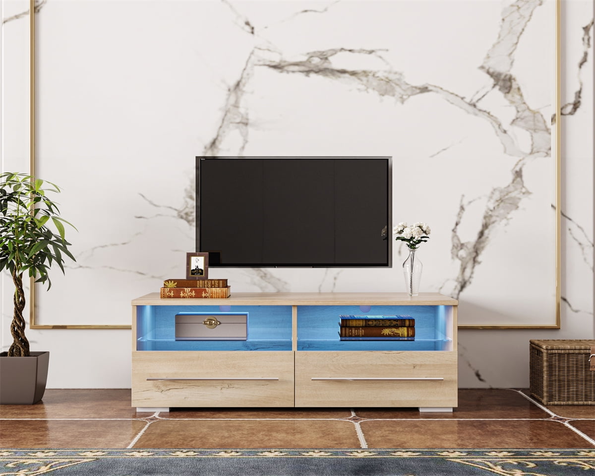 light colored wood entertainment centers