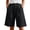 Black, variant on Taqqpue Womens Linen Bermuda Shorts Casual Elastic Waist Drawstring Wide Leg Athletic Shorts Summer Plus Size Solid Color Shorts with Pockets