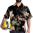 thumbnail image 4 of Bats Men's Short Sleeve Hawaiian Shirt, Casual Printed Button Down Beach Tops, Summer Poplin Spread Collar Unisex Button Down Shirts, 4 of 6