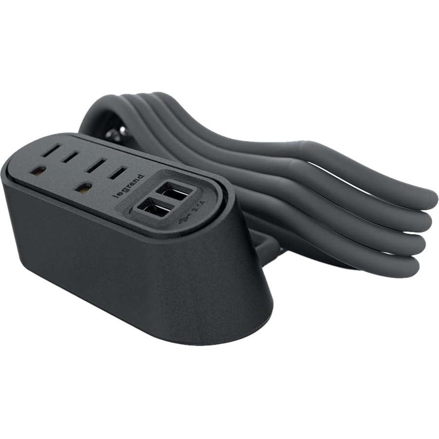 Wiremold Slim Desktop Power Center 2 Power and 2 Smart USB Ports