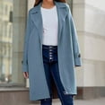 thumbnail image 3 of CILENON Chaquetas De Mujer Elegantes Women's Long Sleeve Lapel Coatigan Winter Knit Sweater Jacket Coats (Blue,M), 3 of 6