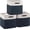 White & Blue, variant on OIAHOMY Storage Cubes 11 Inch Storage Bins-3-Pack Cotton Rope Woven Baskets for Organizing Square Storage Baskets for Shees Organizer Classroom Toy Bins Closet Nursery-Brown