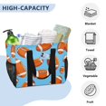 thumbnail image 5 of Large-capacity handheld storage bag Thickened picnic travel bag oversized clothing luggage organizing bag Cartoon Rugby Balls Pattern, 5 of 8
