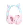 thumbnail image 1 of YOYOTUNE Auriculares Bluetooth para niños, orejas de gato con luz LED, auriculares inalámbricos para niños, Bluetooth 5.1 y sonido estéreo, plegable, diadema ajustable, auriculares para niños con micr, 1 of 5