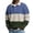 Blue, variant on Breezora Men's Color Block Shirt Long Sleeve Popular Versatile Waffle Knit Shirt Trendy Casual Wear for Youth L Size Blue