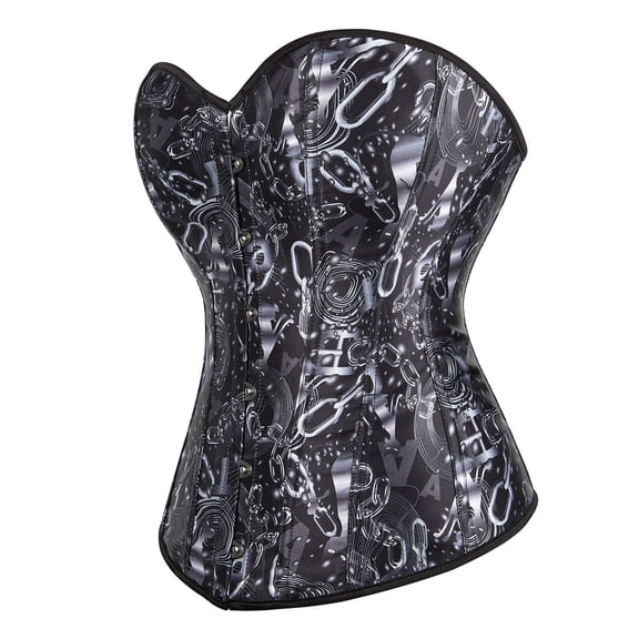 Medieval Renaissance Set Corset Bustier Top Black XXS