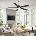 thumbnail image 5 of Bella Depot 52" Modern Black Ceiling Fan 6-Speed Reversible with Light and Remote Control, 5 of 14