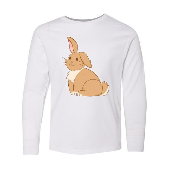 Inktastic Easter Cute Floppy Ear Brown Bunny Long Sleeve Youth T-Shirt