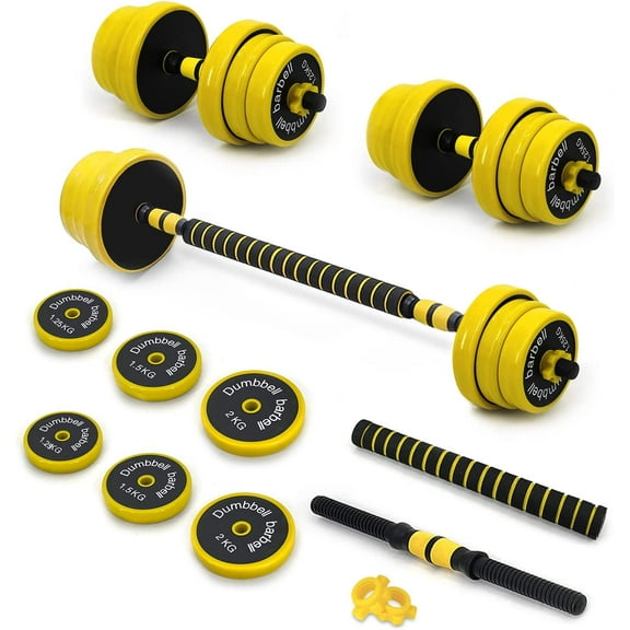 VIVITORY Dumbbell Sets Adjustable Weights,44 to 66 Lbs,Free Weights Dumbbells Set with Connector, Neoprene Coating Adjustable Dumbbell Set, Dumbbells Weights Set for Home Gym, Cast Iron, Matte Finish