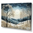 thumbnail image 2 of Designart "Blue White Modern Scandinavian Winter Painting III" Modern-Scandinavian Wall Decor, 2 of 5