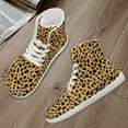 thumbnail image 4 of Womens High Top Leopard Print Sneakers PU Leather Running Shoes Non Slip Walking Athletic Tennis Shoes for Women Ankle Boots, 4 of 9