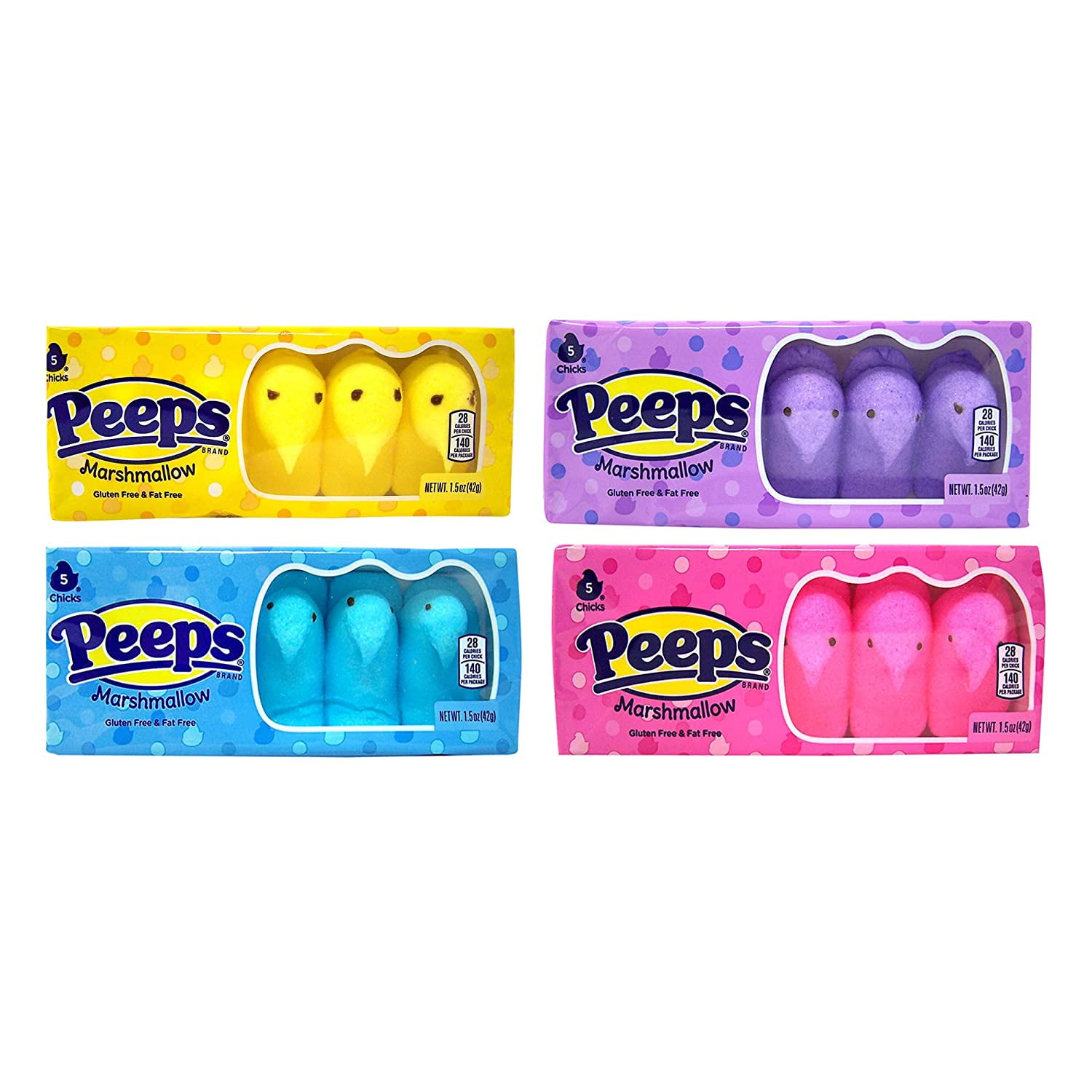 LOT OF 12 PEEPS EASTER WINDOW CLINGS 4 PIECE 1 EGG 1 CHICK & 2 GRASS JUST BORN 