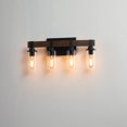 thumbnail image 2 of Farmhouse Bathroom Lights, 4-Light Bathroom Vanity Lights Over Mirror, Rustic Vanity Light Fixture with Clear Glass Shade, Vanity Lighting Fixtures for Bathroom, Hallway, Living Room, 2 of 7