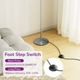 thumbnail image 4 of EDISHINE Modern LED Corner Floor Lamp Set of 2 with 2 Remote for Living Room, Dimmable, 7CCT, 57.5-inch Minimalist Standing Lamps Set for Bedroom, Office, Clearance, Metal Silver, 4 of 9