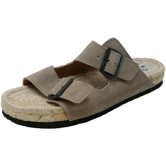 Manebi Sandales Taupe Vintage pour Femmes Sandale en Cuir Suédé - 11,5 M