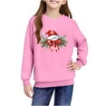 thumbnail image 4 of Lorytime Christmas Hoodies for Boys Girls Santa Hat Bow Sweatshirt Long Sleeve Pullover Drop Shoulder Festive Tops, 4 of 4
